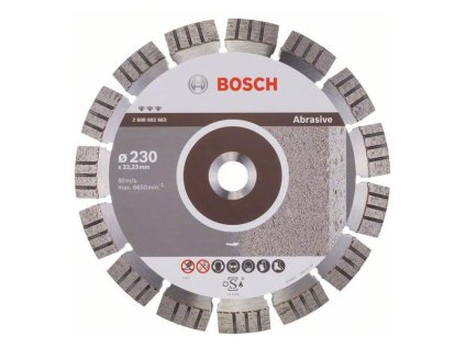 Bosch Diamantový rezací kotúč Best for Abrasive 230 x 22,23 x 2,4 x 15 mm | ajtech.sk