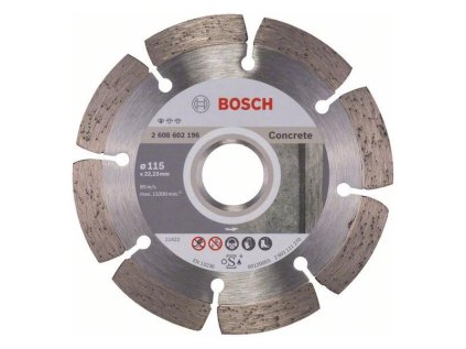 Bosch Diamantový rezací kotúč Standard for Concrete 115 x 22,23 x 1,6 x 10 mm | ajtech.sk