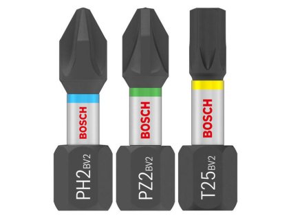 Bosch 25 dielna sada skrutkovacích bitov PRO Impact, PH, PZ, a T, 25 mm | ajtech.sk