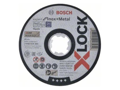 Bosch rezný kotúč rovný EXPERT for INOX +Metal AS 60 T INOX BF, 115 x 22,23 x 1 mm | ajtech.sk