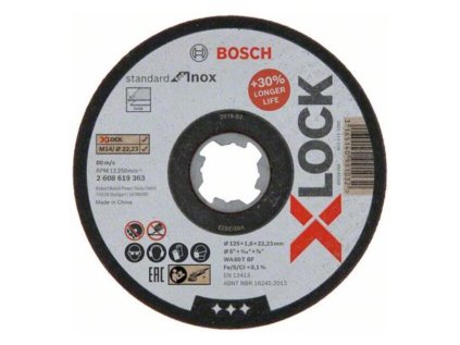Bosch rezný kotúč rovný Standard for INOX WA 60 T BF, 125 x 22,23 x 1,6 mm | ajtech.sk