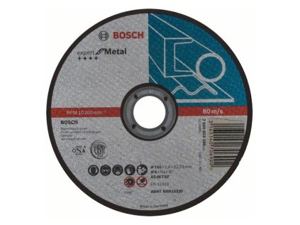 Bosch Kotúč rezací rovný Expert for Metal AS 46 BF 150 22,23 1,6mm 2608603398 | ajtech.sk