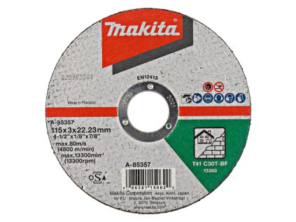 Makita rezný kotúč na kameň 115 x 22,23 x 3 mm, 1ks, A-85357 | ajtech.sk