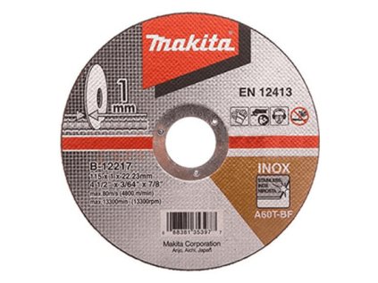 Makita rezný kotúč na nehrdzavejúcu oceľ 100 x 16 x 1 mm, 1ks, B-12201 | ajtech.sk
