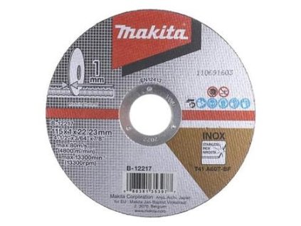 Makita rezný kotúč na nehrdzavejúcu oceľ 115 x 22,23 x 1 mm, 1ks, B-12217 | ajtech.sk