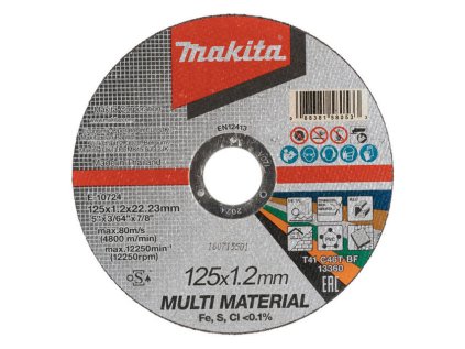 Makita rezný kotúč na nerez 125 x 22,23 x 1,2 mm, 1ks, E-10724 | ajtech.sk