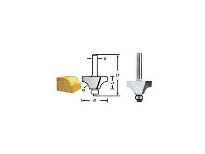 Makita Profilová vodiaca frézka s ložiskom Priemer 50.8 mm stopka 12 mm, D-48561 | ajtech.sk