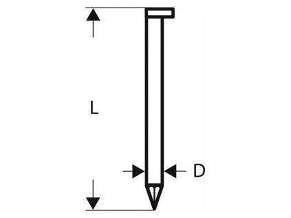 Bosch Klinec páskovaný hlavička D, SN34DK 75mm, 2,8mm, lesklý hladký | ajtech.sk