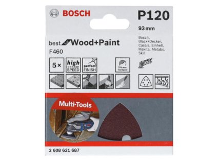 Bosch Brúsny papier F460 BfWP, G180, 93 mm | ajtech.sk