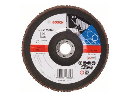 BOSCH Fibrový brúsny kotúč X571, Best for Metal; 180 mm, 22,23 mm, 40 | ajtech.sk