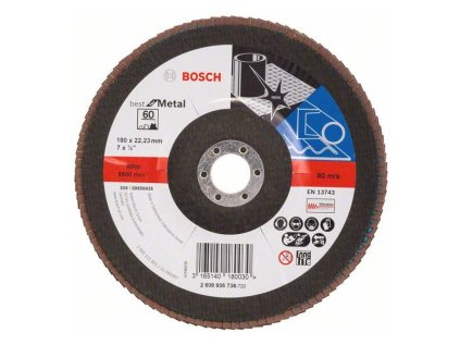 BOSCH Fibrový brúsny kotúč X571, Best for Metal; 180 mm, 22,23 mm, 60 | ajtech.sk