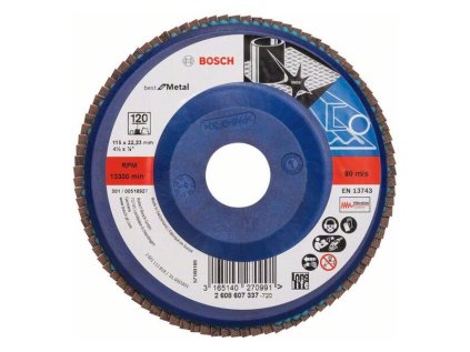 Bosch Lamelový brúsny kotúč X571 Best for Metal 115 mm, K120 | ajtech.sk