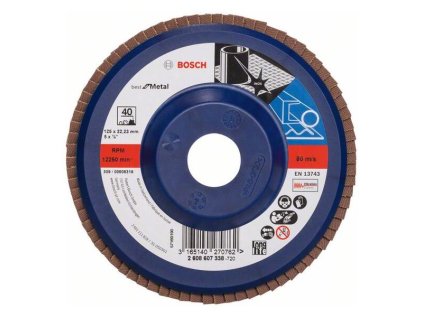 Bosch Lamelový brúsny kotúč X571 Best for Metal 125 mm, K40 | ajtech.sk
