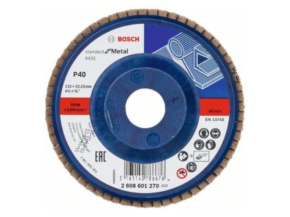 Bosch Lamelový brúsny kotúč X431, Standard for Metal 115 mm, K40 | ajtech.sk