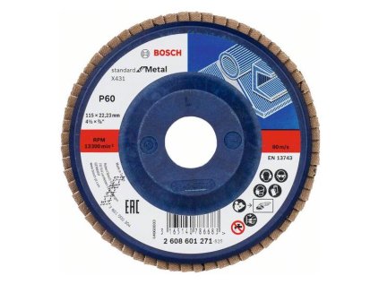 Bosch Lamelový brúsny kotúč X431, Standard for Metal 115 mm, K60 | ajtech.sk