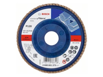 Bosch Lamelový brúsny kotúč X431, Standard for Metal 115 mm, K120 | ajtech.sk