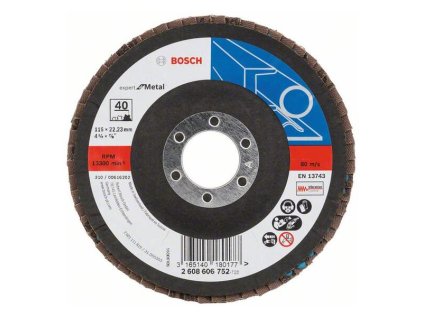 Bosch Lamelový brúsny kotúč X551 Expert for Metal 115 mm, K40 | ajtech.sk