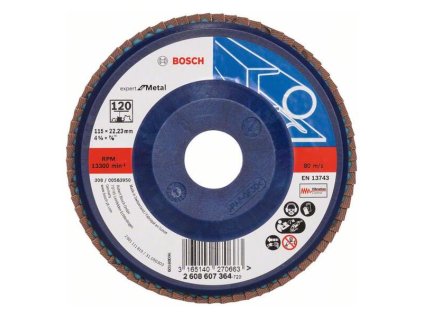 Bosch Lamelový brúsny kotúč X551 Expert for Metal 115 mm, K120 | ajtech.sk