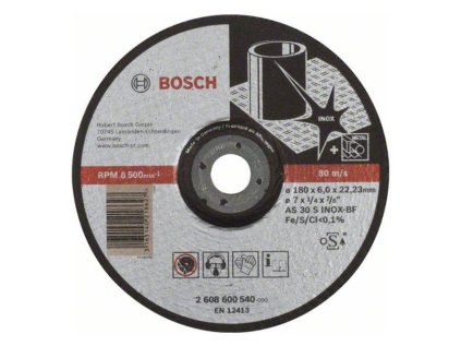 Bosch Brúsny kotuč s prelisom Expert for Inox AS 30 S  BF 180 x 22,23 x 6,0mm | ajtech.sk