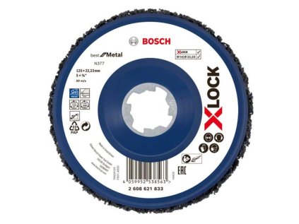 Bosch Čistiaci kotúč na kov N377 X-LOCK, 125 mm | ajtech.sk