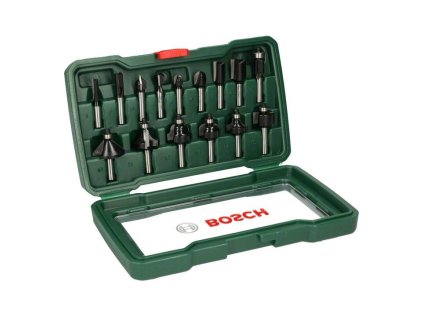 Bosch 15 dielna súprava fréz z tvrdokovu stopka 8mm | ajtech.sk