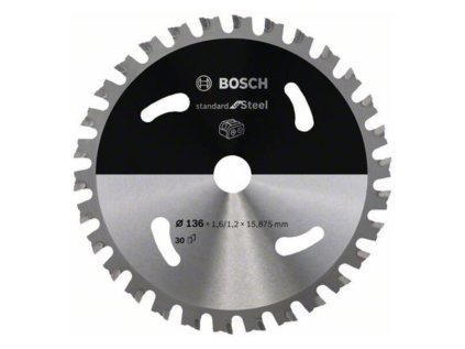 Bosch Pílový kotúč pre aku píly Standard for Steel 136 x 15,875 x 1,6/1,2mm Z30 | ajtech.sk