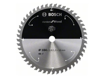 Bosch Pílový kotúč pre aku píly Standard for Wood 184 x 16 x 1,6/1,0mm Z48 | ajtech.sk