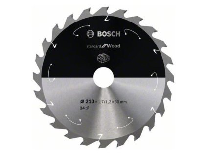 Bosch Pílový kotúč pre aku píly Standard for Wood 210 x 30 x 1,7/1,2mm Z24 | ajtech.sk