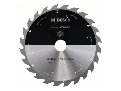 Bosch Pílový kotúč pre aku píly Standard for Wood 216 x 30 x 1,7/1,2mm Z24 | ajtech.sk