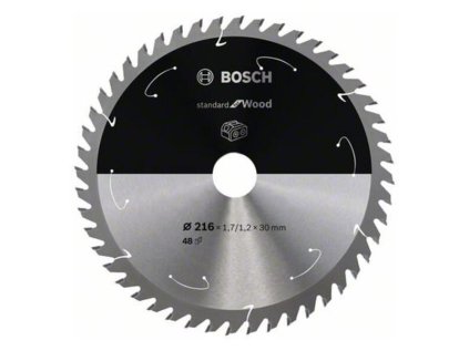 Bosch Pílový kotúč pre aku píly Standard for Wood 216 x 30 x 1,7/1,2mm Z48 | ajtech.sk