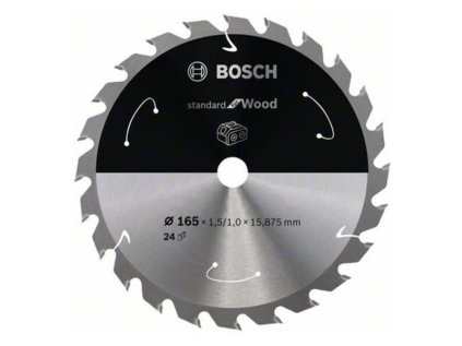 Bosch Pílový kotúč pre aku píly Standard for Wood 165 x 15,875 x 1,5/1,0mm Z24 | ajtech.sk
