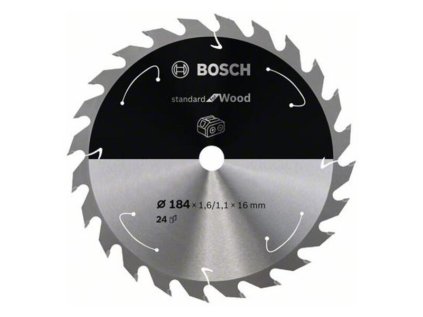 Bosch Pílový kotúč pre aku píly Standard for Wood 184 x 16 x 1,6/1,1mm Z24 | ajtech.sk