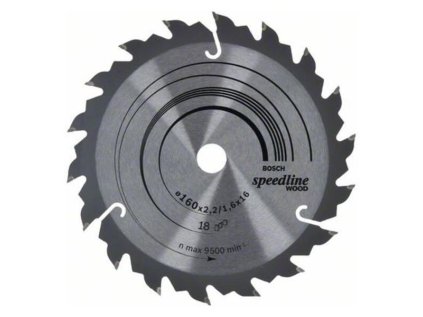 Bosch Pílový kotúč Speedline Wood 160 x 16 x 2,2mm Z18 | ajtech.sk