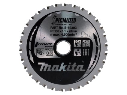 Makita Pílový kotúč EFFICUT kov 136 mm / 20 mm 30z | ajtech.sk