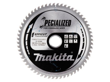 Makita Pílový kotúč EFFICUT na drevo 216 mm / 30 mm / 60z, E-12192 MA | ajtech.sk