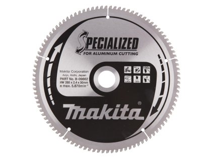 Makita Pílový kotúč na hliník 260 mm / 30 mm / 100z, B-09662 | ajtech.sk