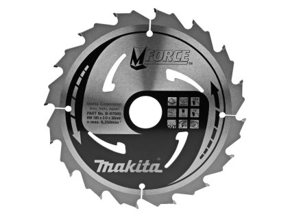 Makita Pílový kotúč na drevo Mforceorce 185 mm / 30 mm / 16z, B-07945 MA | ajtech.sk