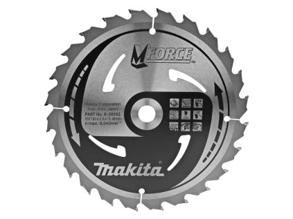 Makita Pílový kotúč na drevo Mforceorce 190 mm / 15 mm / 24z, B-08062 MA | ajtech.sk