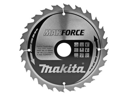Makita Pílový kotúč na drevo MAKForce 190 mm / 30 mm / 24z, B-08355 MA | ajtech.sk