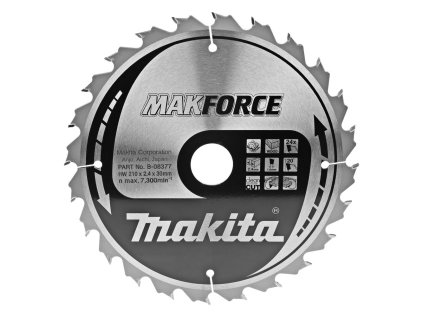 Makita Pílový kotúč na drevo MAKForce 210 mm / 30 mm / 24z, B-08377 MA | ajtech.sk