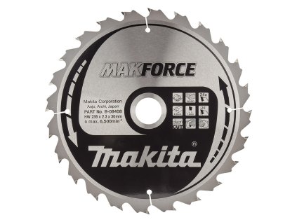Makita Pílový kotúč na drevo MAKForce 235 mm / 30 mm / 24z, B-08408 MA | ajtech.sk