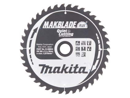 Makita Pílový kotúč na drevo MAKBlade na drevo 260 mm / 30 mm / 40z, B-08654 MA | ajtech.sk