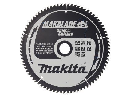 Makita Pílový kotúč na drevo MAKBlade na drevo 260 mm / 30 mm / 80z, B-08779 MA | ajtech.sk