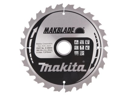 Makita Pílový kotúč na drevo MAKBlade na drevo 216 mm / 30 mm / 24z, B-08903 MA | ajtech.sk