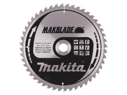 Makita Pílový kotúč na drevo MAKBlade na drevo 315 mm / 30 mm / 48z, B-46187 MA | ajtech.sk