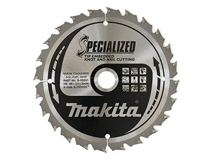 Makita Pílový kotúč na drevo a drevo s klincami 165 mm / 20 mm / 24z, B-09391 MA | ajtech.sk