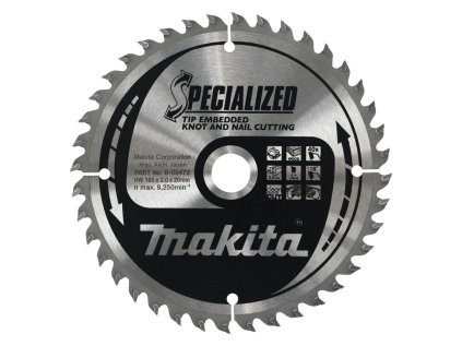 Makita Pílový kotúč na drevo a drevo s klincami 165 mm / 20 mm / 40z, B-09472 MA | ajtech.sk