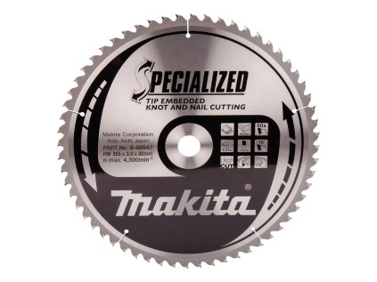 Makita Pílový kotúč na drevo a drevo s klincami 355 mm / 30 mm / 60z, B-09547 MA | ajtech.sk