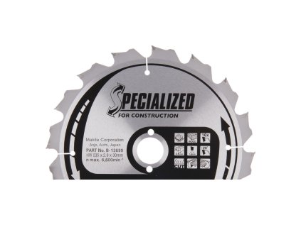 Makita Pílový kotúč na drevo a drevo s klincami 235 mm / 30 mm / 16z, B-13699 MA | ajtech.sk