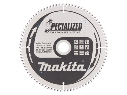 Makita Pílový kotúč na laminát 250 mm / 30 mm / 84z, B-29480 MA | ajtech.sk